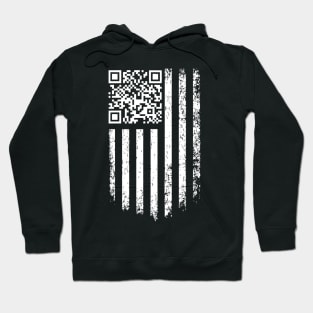 Trump Dance QR with America Flag Hoodie